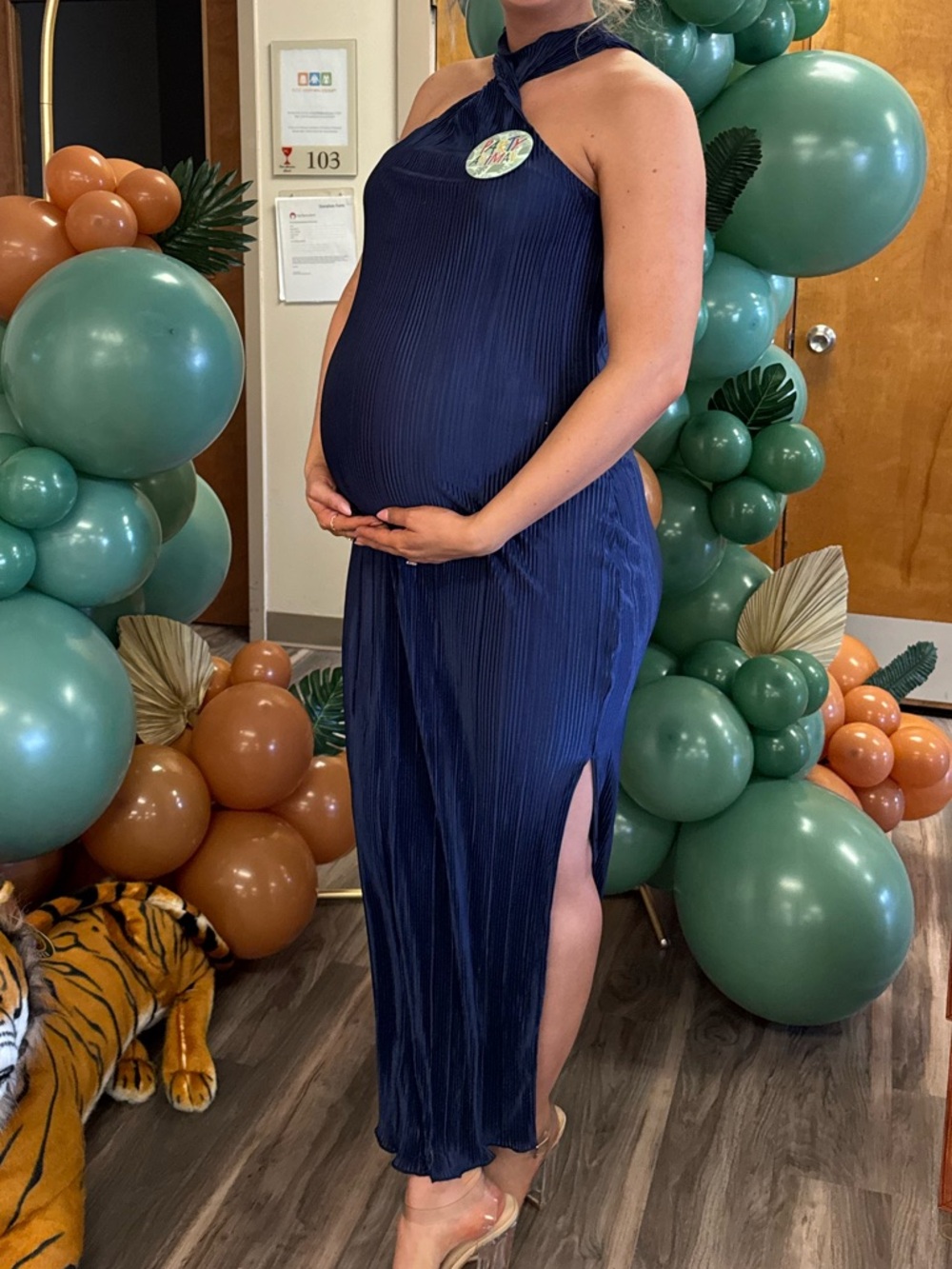 Fore Navy Blue Halter Dress